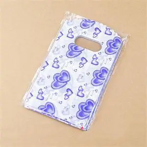 Hot Sale 100 Pcs Pretty Mixed Pattern Plastic Gift Bag Shopping Bag Packaging Bags 14*9CM Wholesale