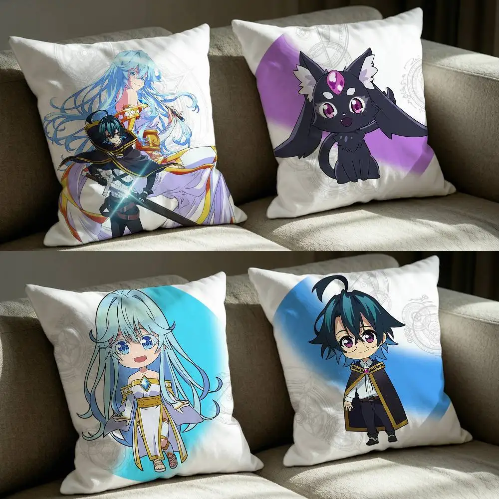 W-Wisteria Wand Anime S-Sword Oddicial  Square Sofa Pillow Cover Solid Color Living Room Home Decor Cushion Case