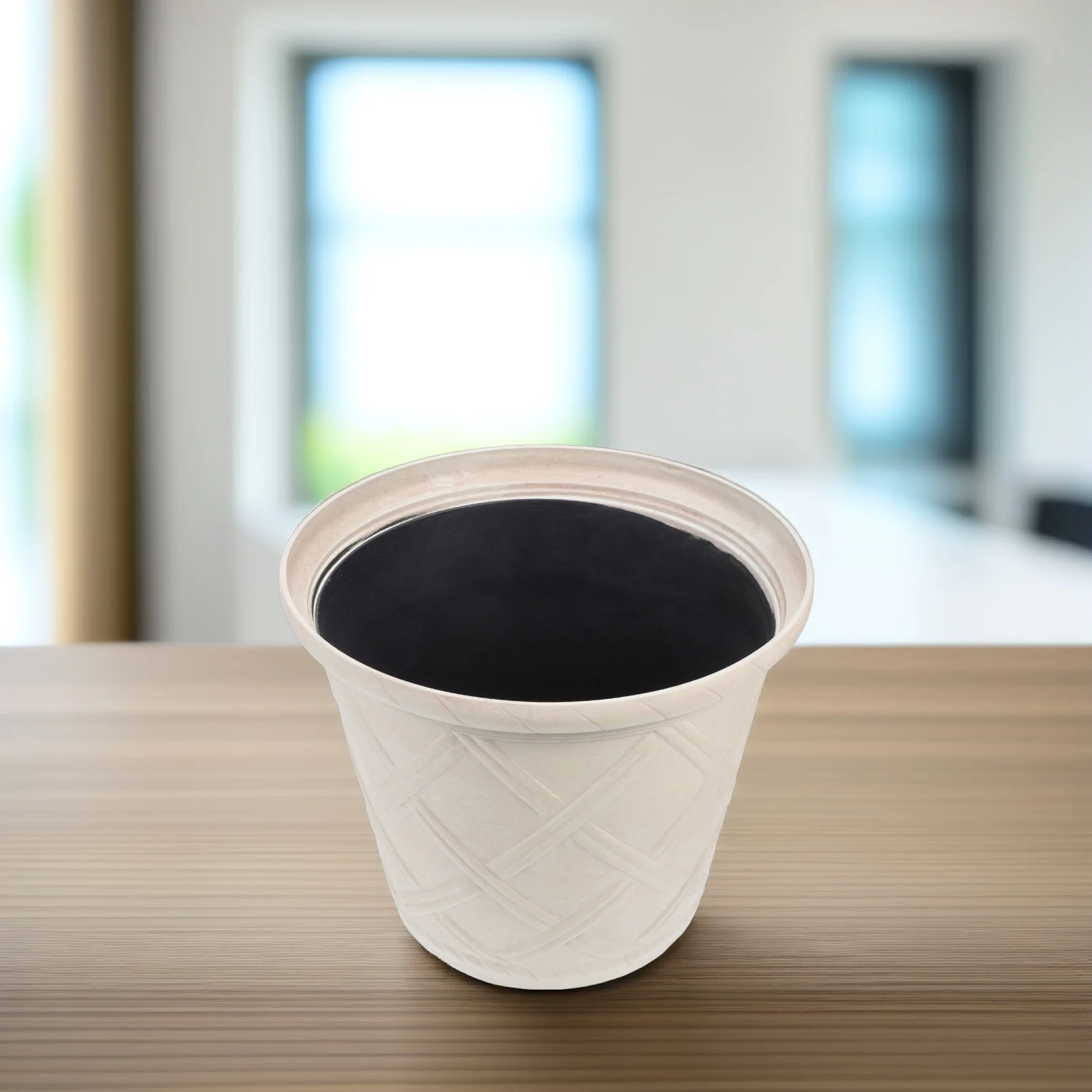 

1pcs Resin Flowerpot Pattern Rustic Floor Planter For Indoor Outdoor Plants Garden Decor Bonsai Container Unique Plant