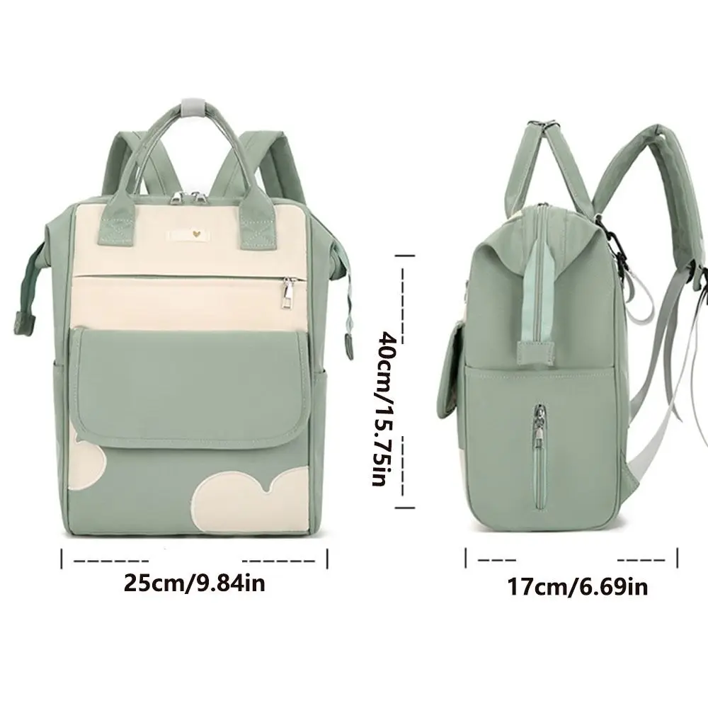 Mochila portátil de gran capacidad para mujer, bolsa de mamá ligera e impermeable, resistente al desgaste, bolsa de pañales para bebés con múltiples bolsillos, escuela