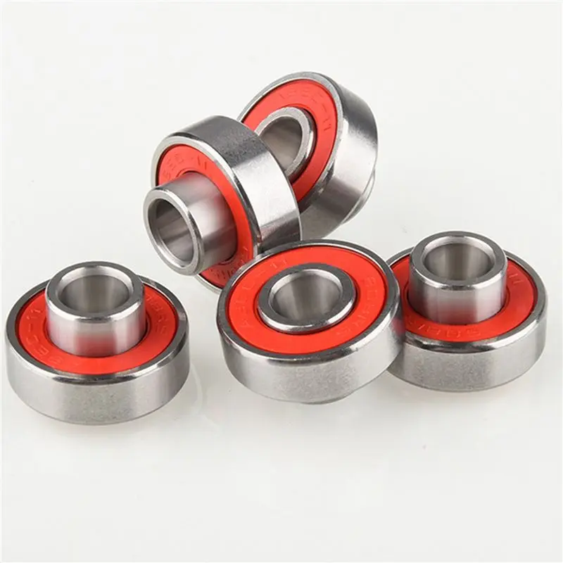 40Pcs 608-2RS Longboard Integrated Bearing Skateboard Wheel Bearing Inline Roller Skate Bearing 8X22X12.6Mm,Red view 2