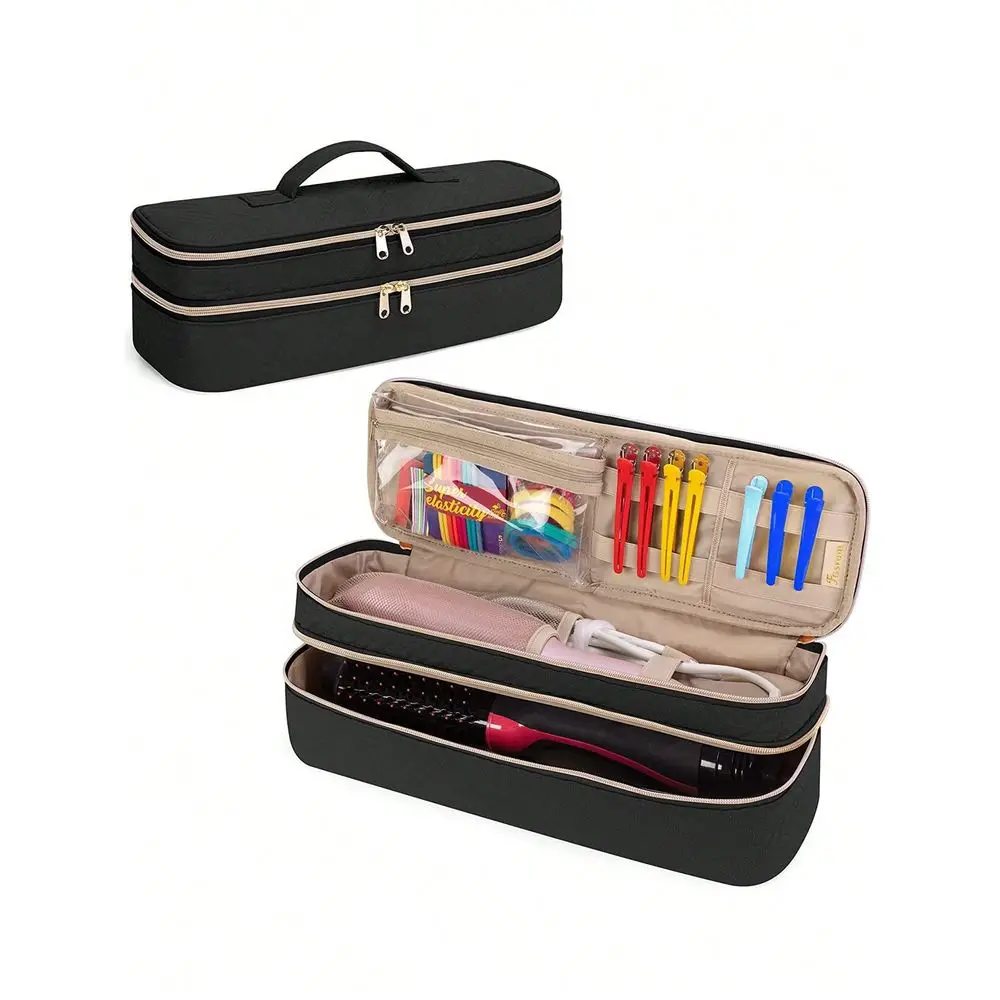 

Travel Storage Box, Compatible With One Step Blow Hair Brush Volumizer Original 1.0, Plus 2.0 And Styler, BlueGreen, Back To Sc