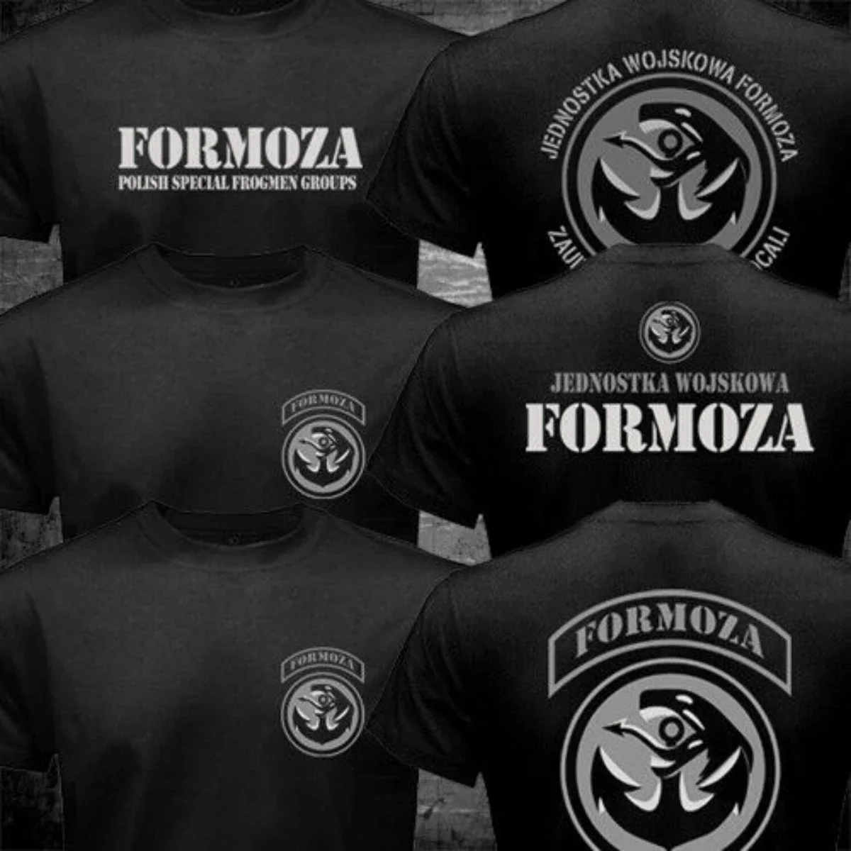 streetwear fashion vintage New JW Formoza Polish Naval Special Frogmen Groups Forces Army Military Men T Size S-5xl heavyweight