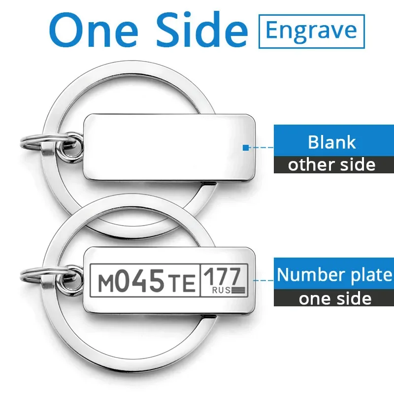 Customized Engraved Keychain for Car Logo and Number