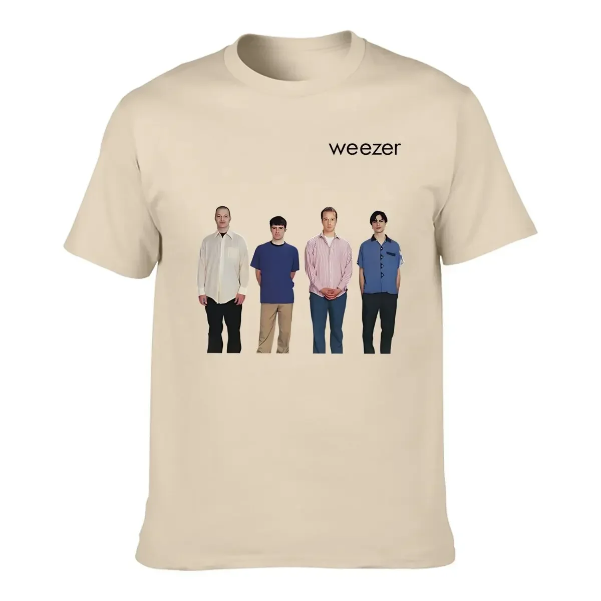 1994 الصيف الرجعية الكلاسيكية Weezer ألبوم الفرقة الأزرق الملكي تي شيرت رجالي عادية وعصرية 100% القطن الخالص تي شيرت