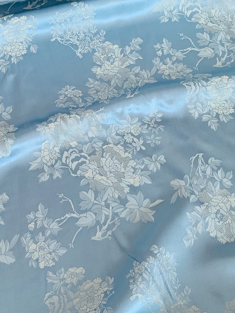 Flower Silk Jacquard Fabric Brocade By The Meter for Cheongsam Clothing Skirts Pants Diy Sewing Comfortable Anti-wrinkle Cloth