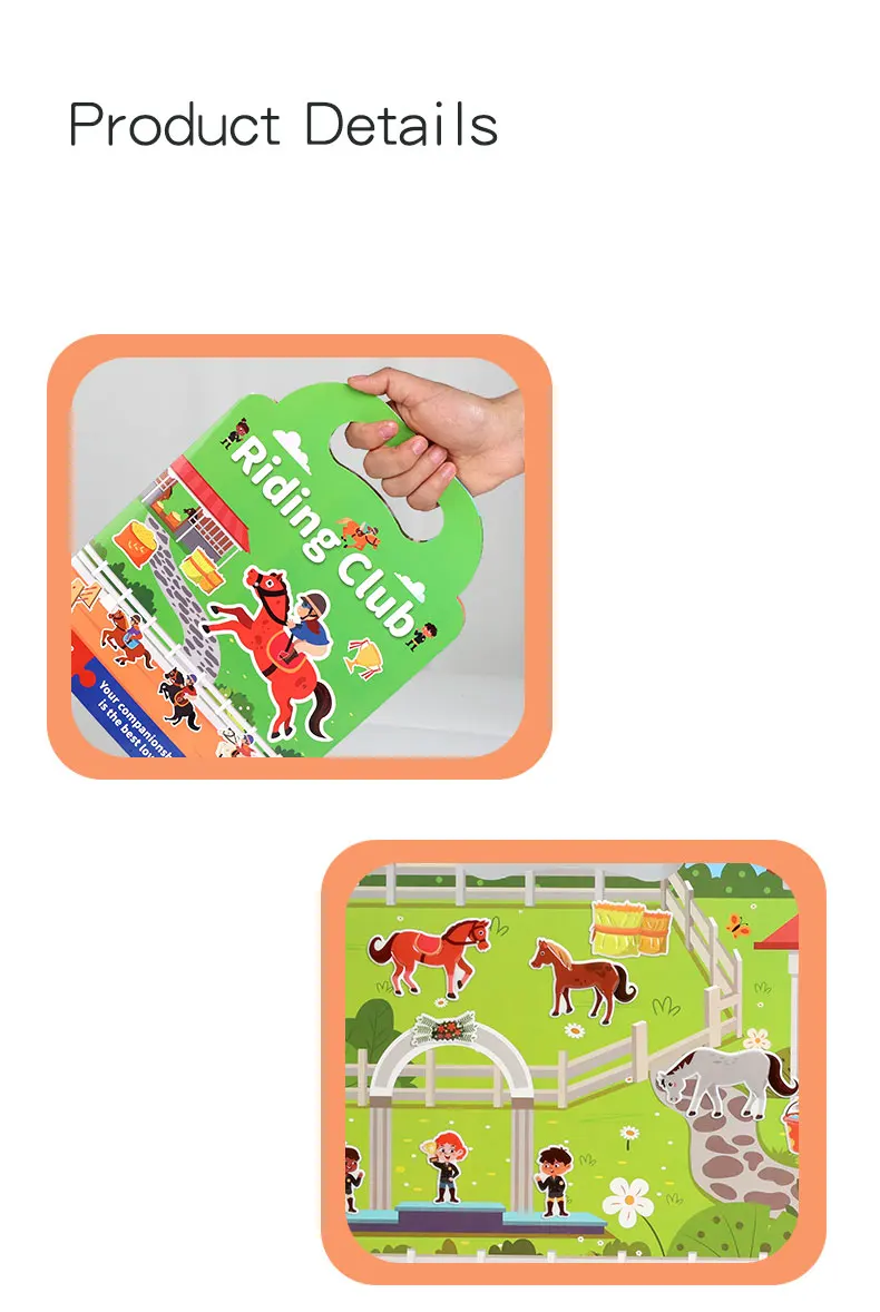 Kinder DIY Aufkleber Buch Blase Szene Aufkleber Gelee Paste Spielzeug Kinder Tragbare Wiederverwendbare Ruhig Beschäftigt Paste EIN Buch – Detail 18