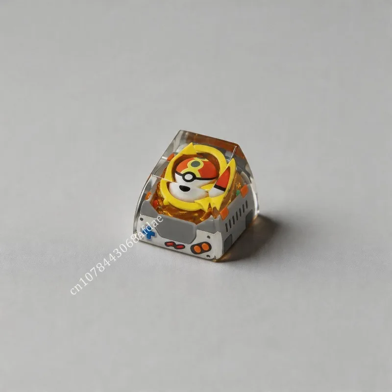 Anime Original Pokemon Resin Keycaps Characters Pokeball 3D Keycap For Mechanical Keyboard Personalized Decoration Cool Gifts - view 6