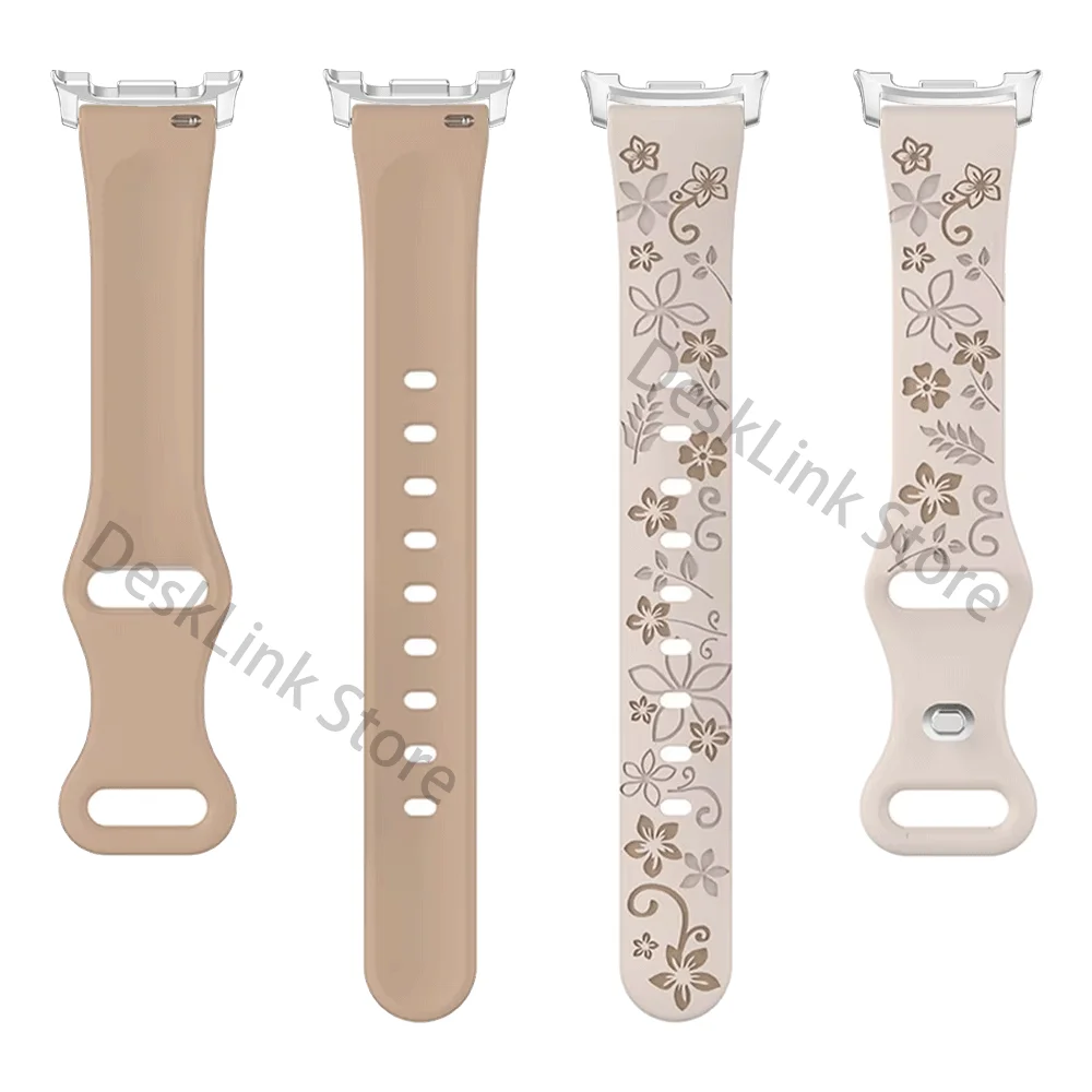 Samsung Galaxy Watch 8 40mm/44mm、8 Classic 46mm、Galaxy Watch Ultra 47mm対応 レディース シリコン彫刻ブレスレット/バンド