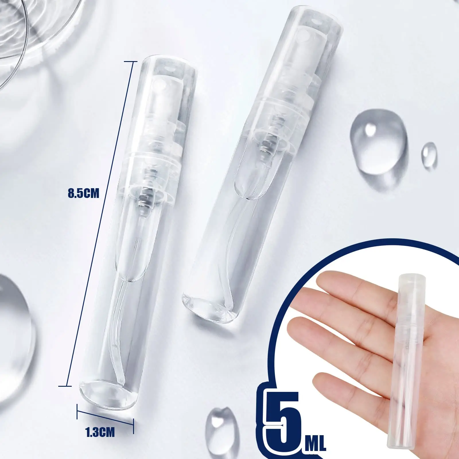 10 قطع 5 مل زجاجات رذاذ بلاستيكية صغيرة، زجاجات عطر قابلة لإعادة الملء، زجاجات سفر بلاستيكية محمولة #2