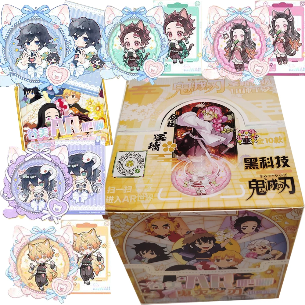 

Hot Blooded Battle Japanese Anime Demon Slayer Relief Badge Cartoon Enchanting Characters Exquisite Flash Cards Creative Gifts