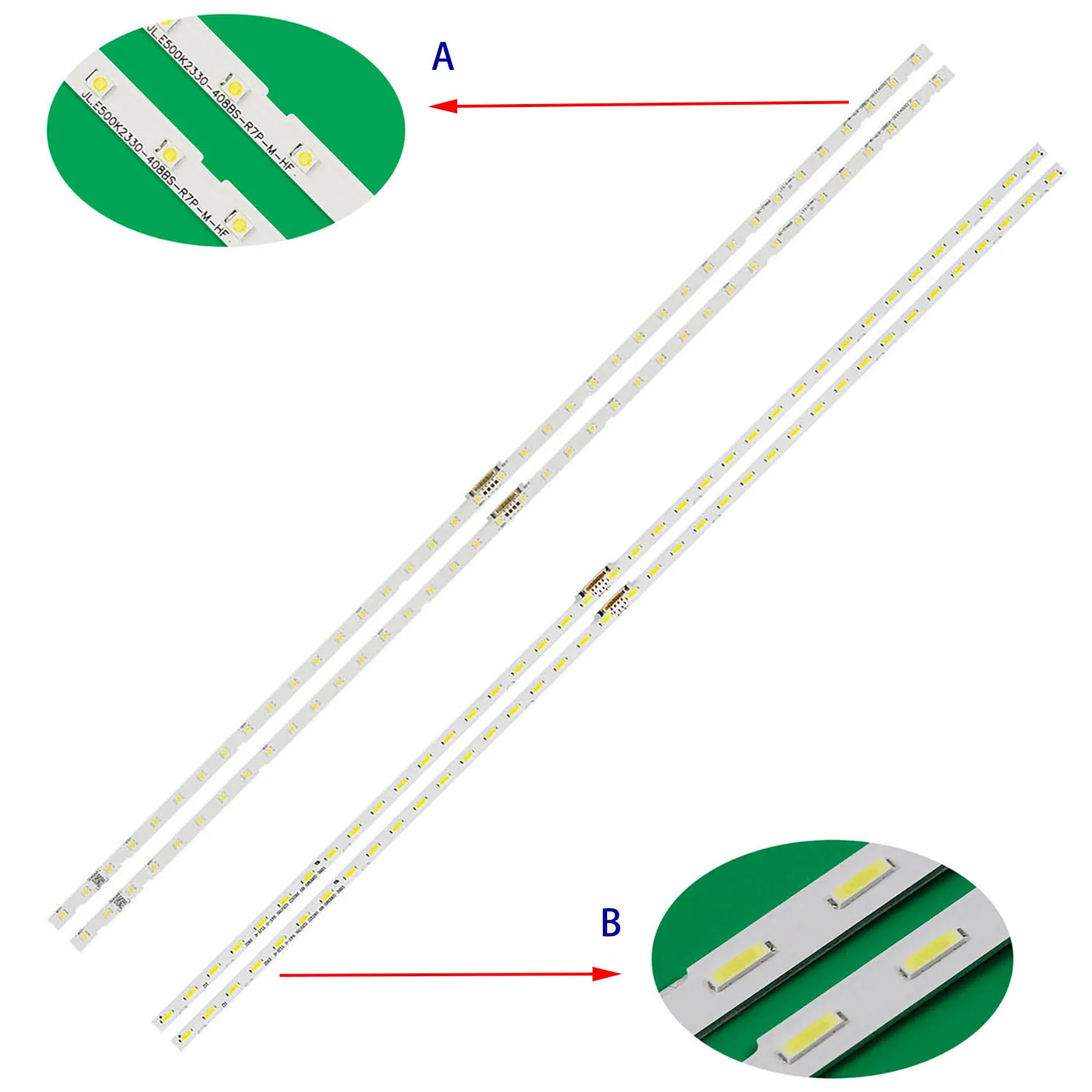 20pcs/10set LED backlight Strip for Samsung UN50NU7400G UN50NU7100V UN50RU7200F UN50RU710DF UN50NU7200F UN50NU6950F UN50NU6900F