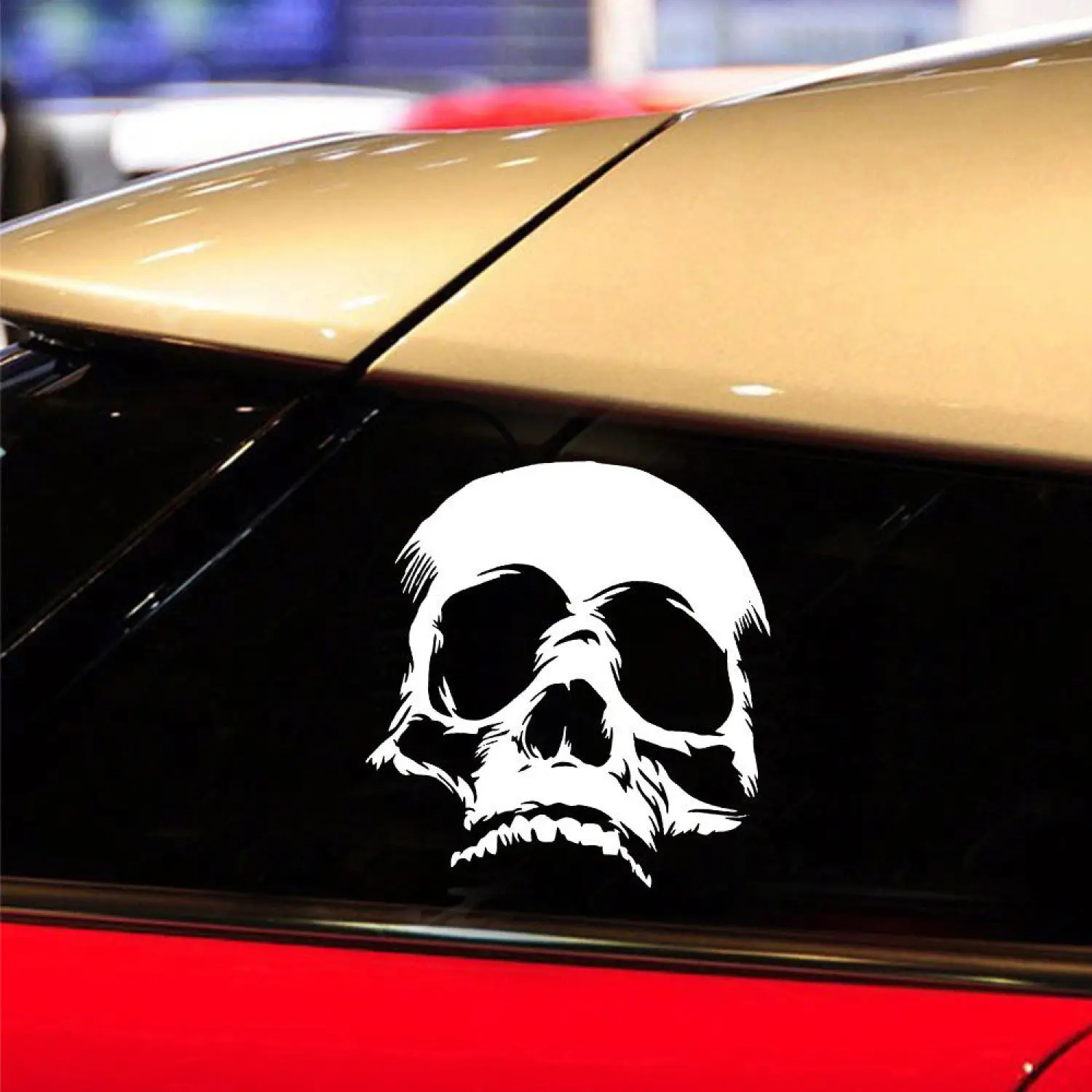 

Removable Skull Face Funny Terrible Evil Car Sticker Removable Vinyl Decals For all Cars SUVs Trucks Motorcycle