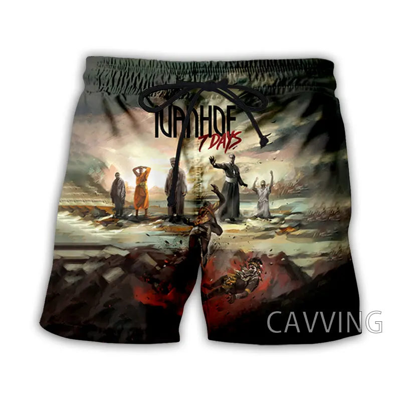 CAVVING-Shorts de plage College en 3D Ivanmangez Band pour femmes et hommes, Streetwear d'été, Shorts décontractés à séchage rapide, Shorts de survêtement