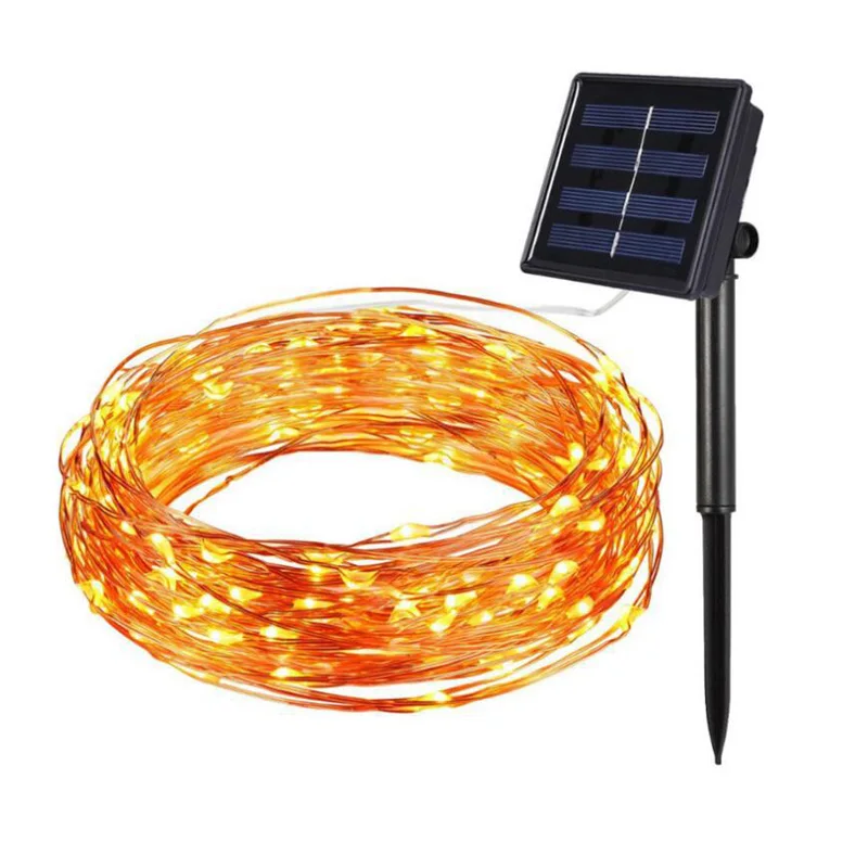 100/200 LED Solar String Light Outdoor Waterproof Christmas With Panel  Garden Decoration Auto For Summer House And Fairy