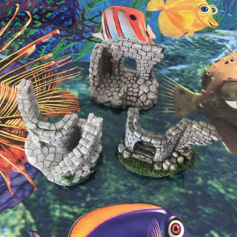 Resin Door Aquarium Decoration Fish Tank Ornament Acuario Rocks for Aquarium Fish Decor For Small Fish Shrimp Shelter House Resin Door Aquarium Decoration Fish Tank Ornament Acuario Rocks for Aquarium Fish Decor For Small Fish Shrimp Shelter House