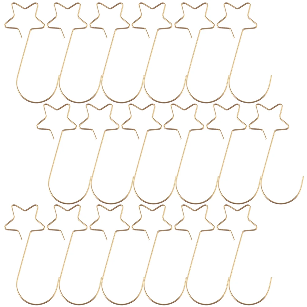 

100Pcs Christmas Ornament Hooks Star Shaped Metal Bauble Hangers Xmas Tree Holiday Decoration Christmas Ornament Hooks