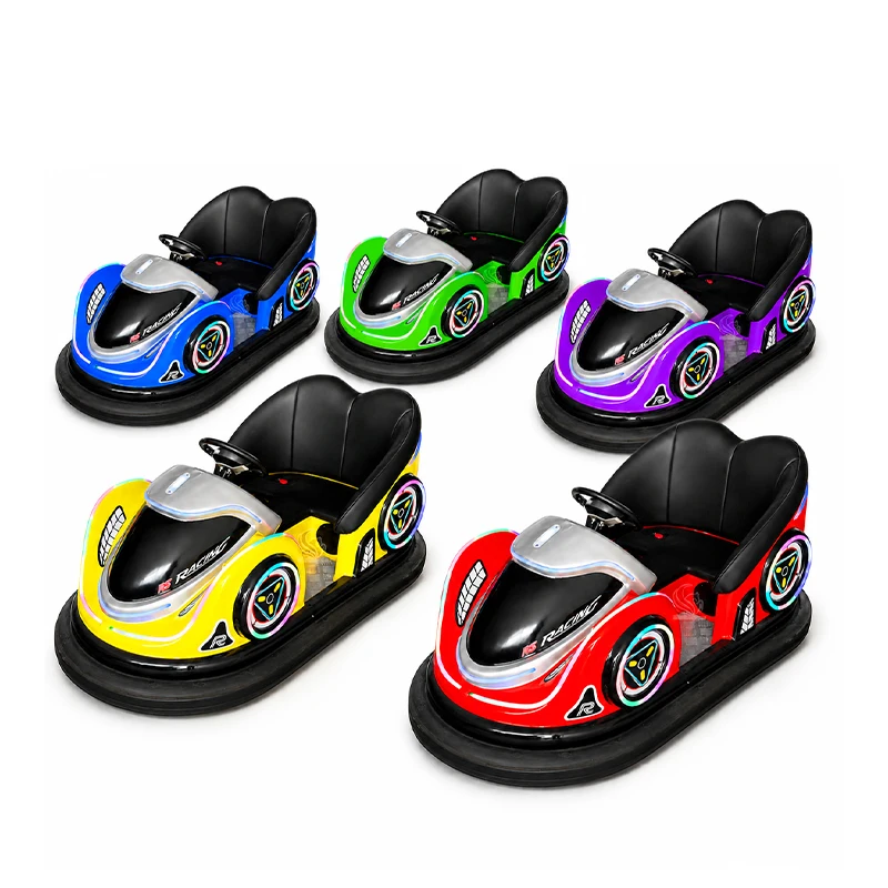 Battery Operated Bumper Cars with Card Swipe Start and LED Lights for Family Entertainment Center