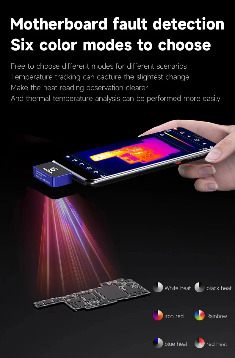 MECHANIC DTi-08 Infrared Thermal Imager One-click Mobile Phone Motherboard PCB Fault Quick Check Instrument Imaging Analyzer
