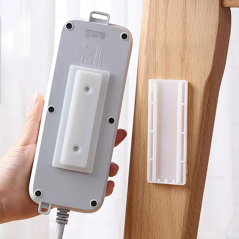 1/5 Pcs Wall Mounted Plug Fixer No Punch Wall Sticker Router Plug Board Power Cable Fixing God Sticker Plug Board Fixing Clips