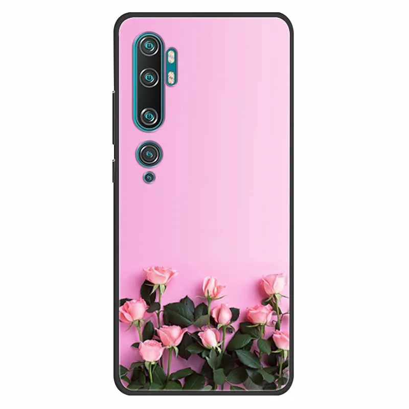 For Xiaomi Mi Note 10 Case Soft Silicone Lion Cat TPU Shockproof Luxury Cover For Xiaomi Mi Note10 Cases Cartoon Lovely Shells