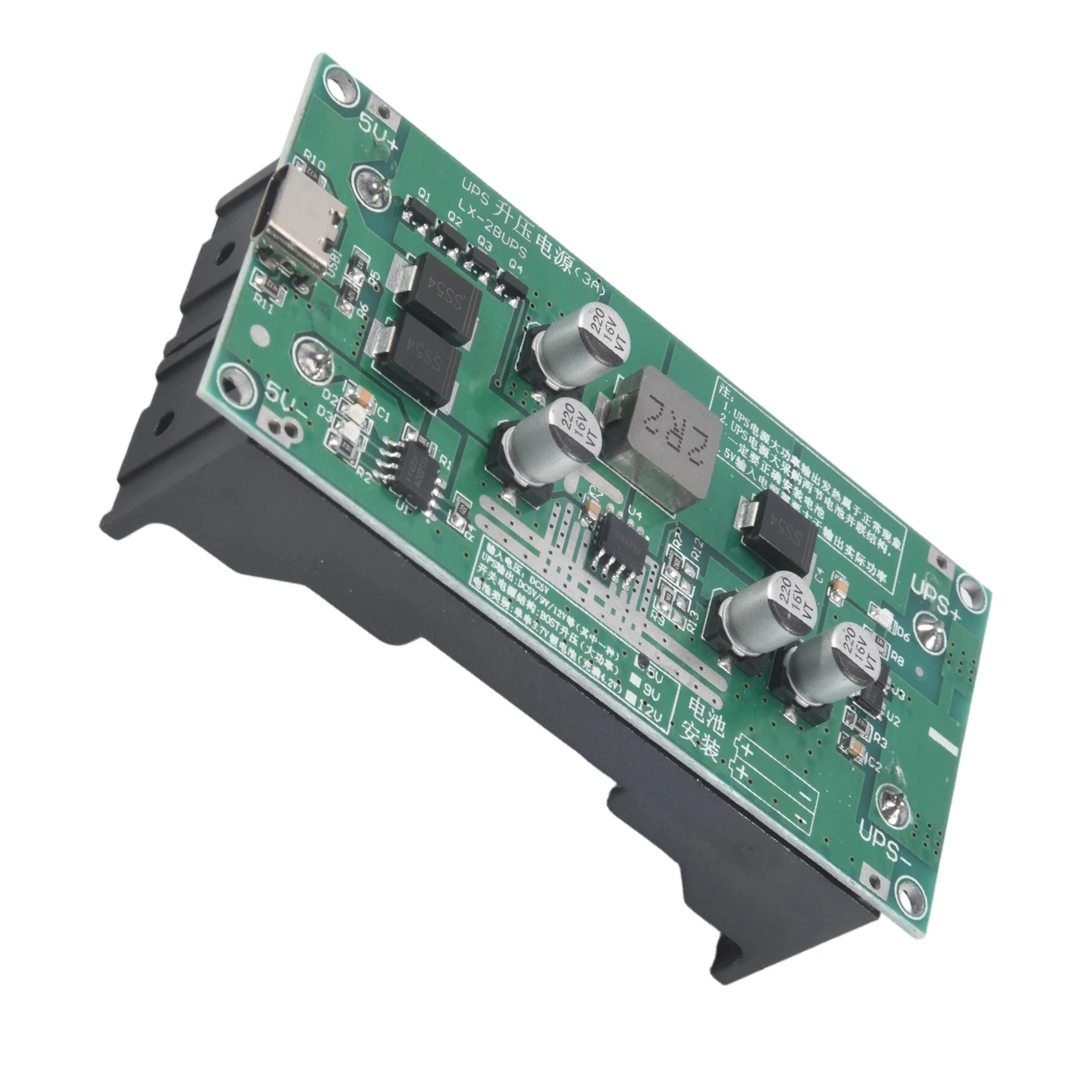 A64I Type-C 15W 3A 18650 Lithium Battery Charger Module DC-DC Step Up Booster Fast Charge UPS Power Supply Converter 5V