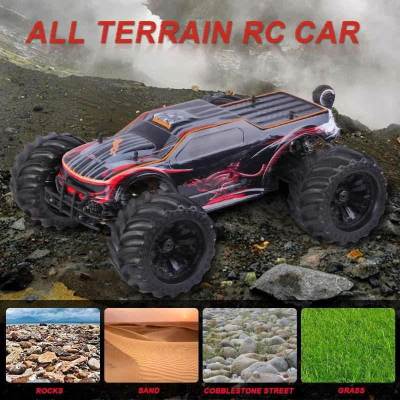 1:10 Scale รถบรรทุกวิทยุความเร็วสูง 4x4 Off Road รถบรรทุกมอนสเตอร์รีโมทคอนโทรลของเล่นขยายเวลาวิ่งและ Super Function