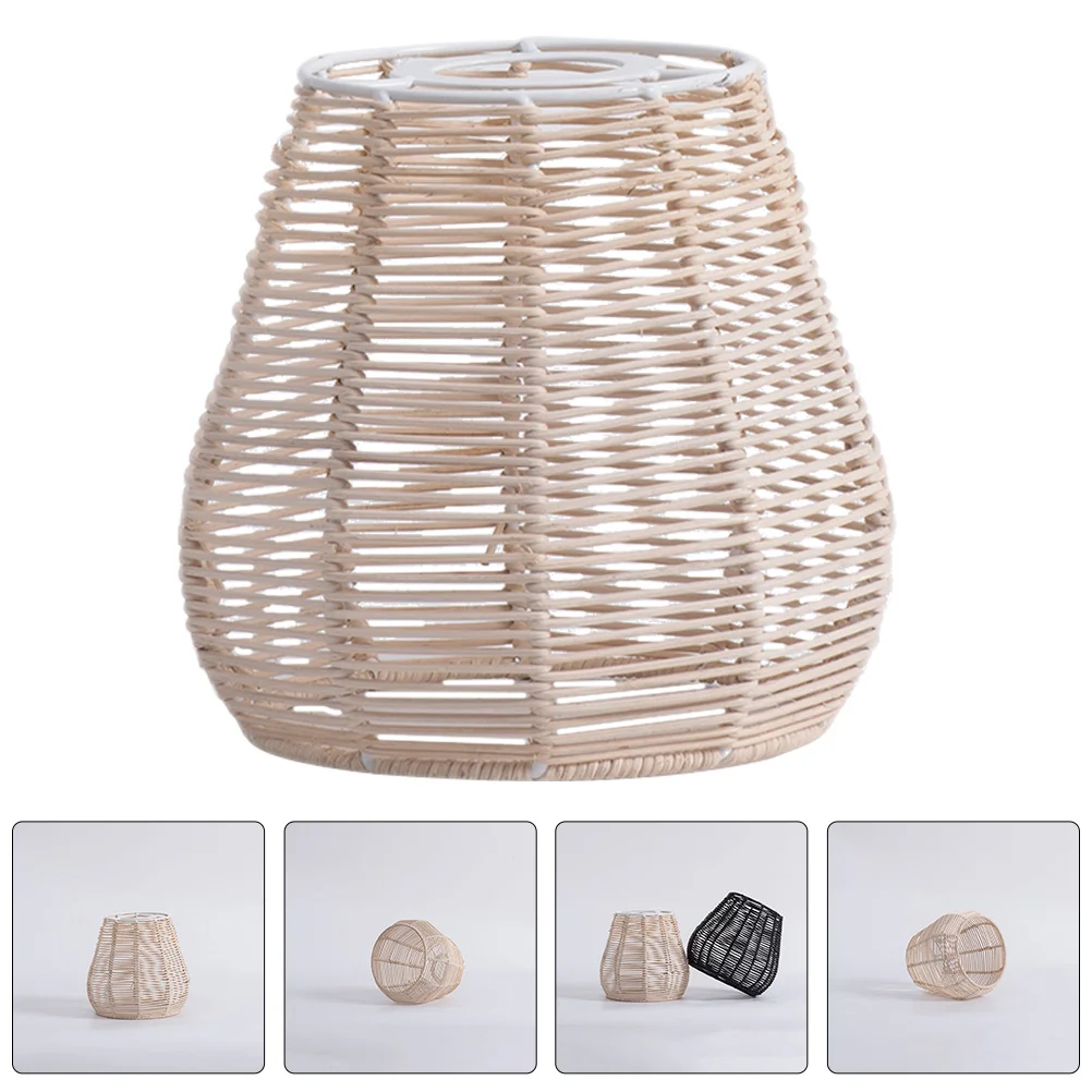 

Rattan Woven Pendant Lamp Shade Rustic Iron Lampshade for Tea Room Bar Restaurant Decorative Hanging Lamp Shade Replacement