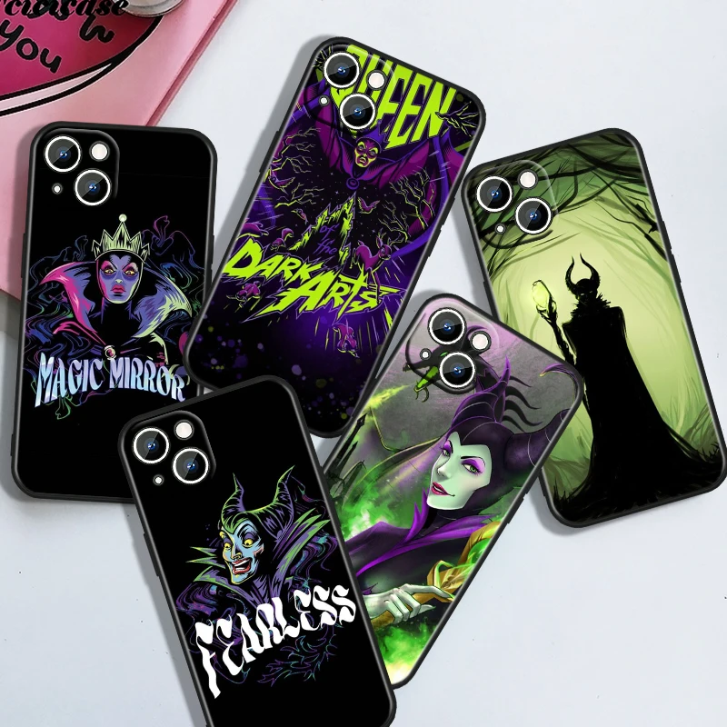 

Disney Poison Queen For Apple iPhone 15 14 13 12 11 XS XR X 8 7 6 6S 5 5S Pro Max Plus Black Cover Phone Case