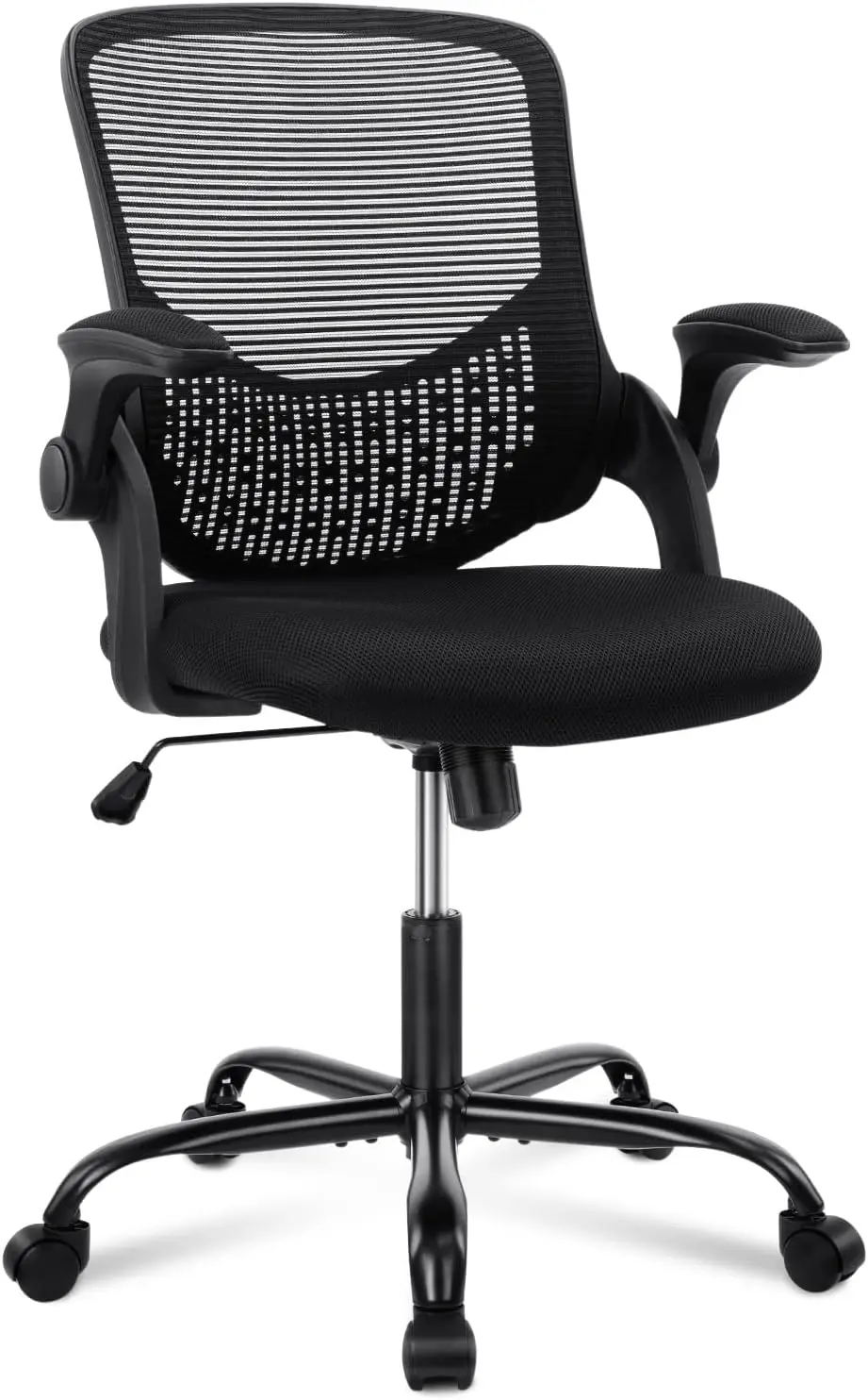 

Home Office Chair Mesh Desk Chair Ergonomic Computer Chair with Flip Up Armrests Mid Back Lumbar Support Adjustable Swivel