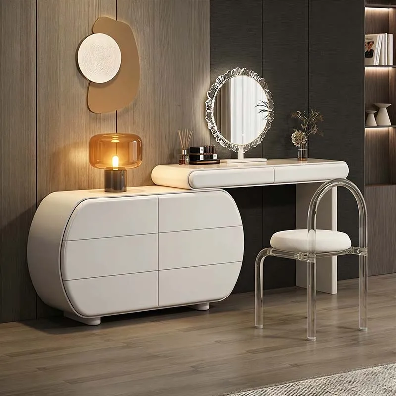Simple Cheap Chair Vanity Desk Mirror Portable Drawers White Vanity Desk Tall Lounges Modern Komoda Sypialnia Furniture For Home