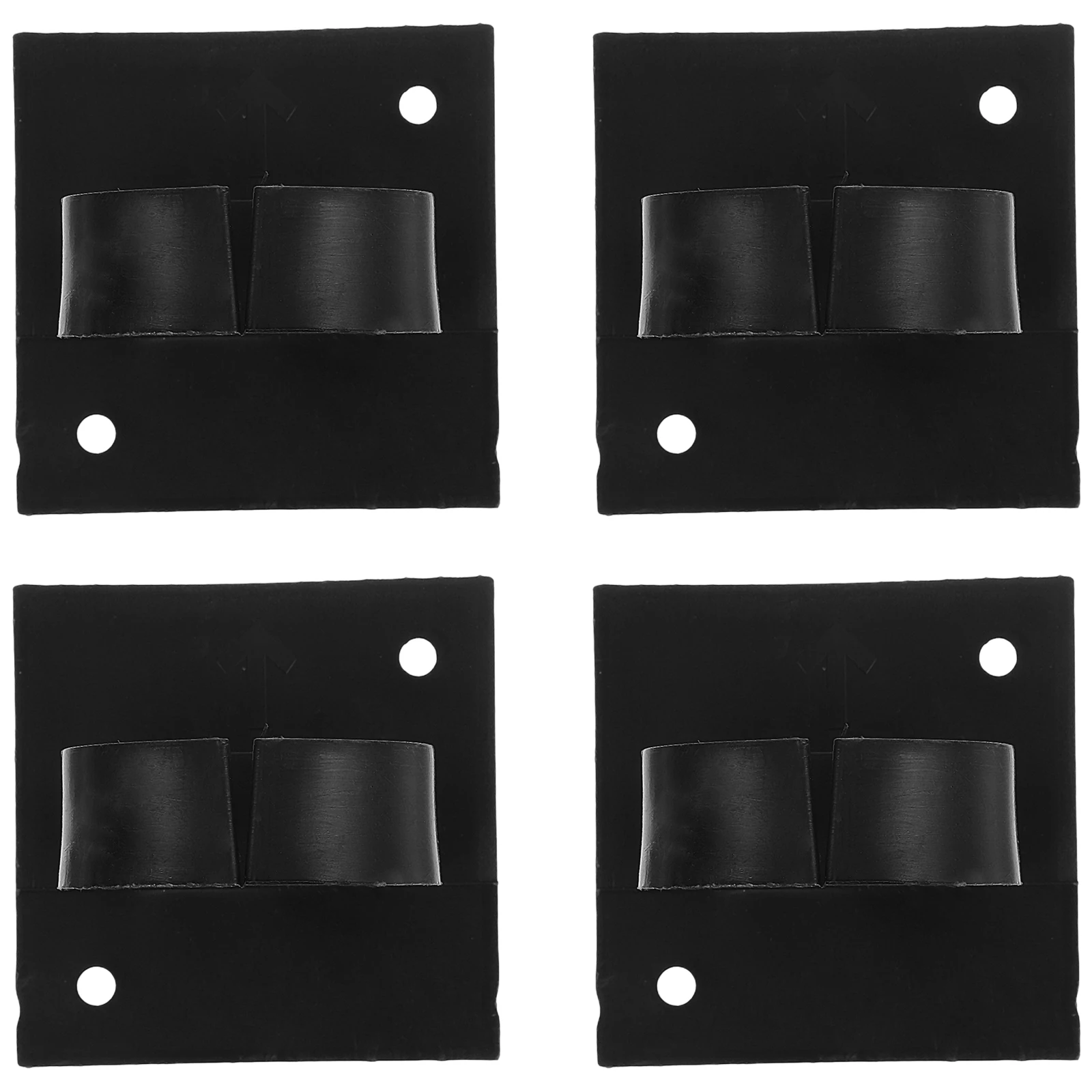

4pcs Microphone Clips Black Small Desk Mount Clamp Hook for Stand Holders PVC Board Printing Stickers Wireless Wall Mount