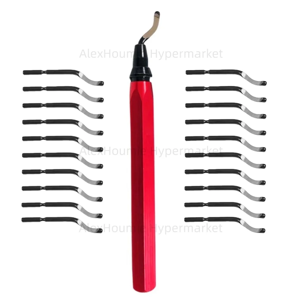 

21PCS RB1000 Metal Deburring Tool Bulk Set Deburr Edge Cutting Tool with 360 Degree Rotary Head BS1010 Burr Removal Blades