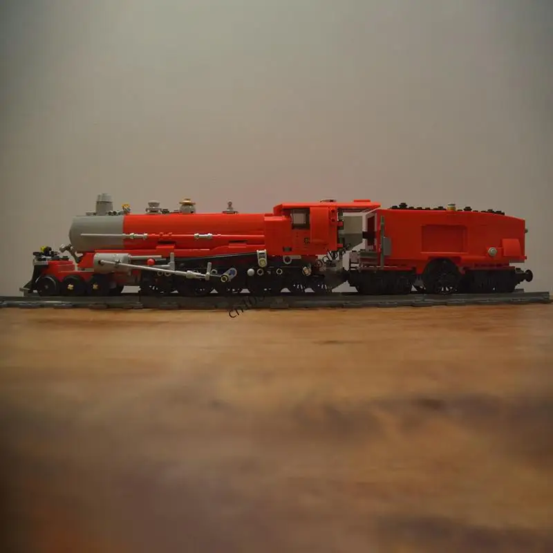 New 687Pcs City Technical Train Tracks Railway Moc Red Steam V2 Model Building Blocks Diy Creative Ideas Kids Toys Birthday Gift