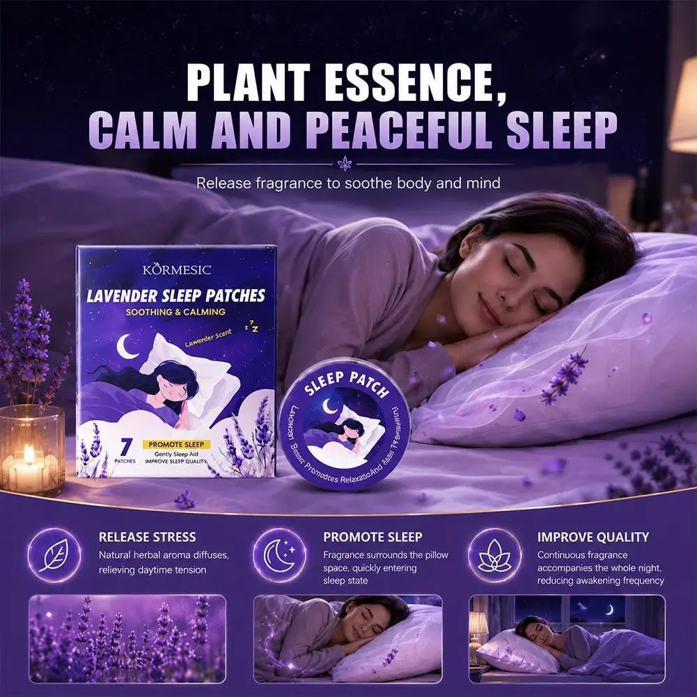 Lavender Sleep Patches for Adults Essential Oil Scented Stickers Sleep Aid, Natural Plant Based Sleep Support Lavender  Patches