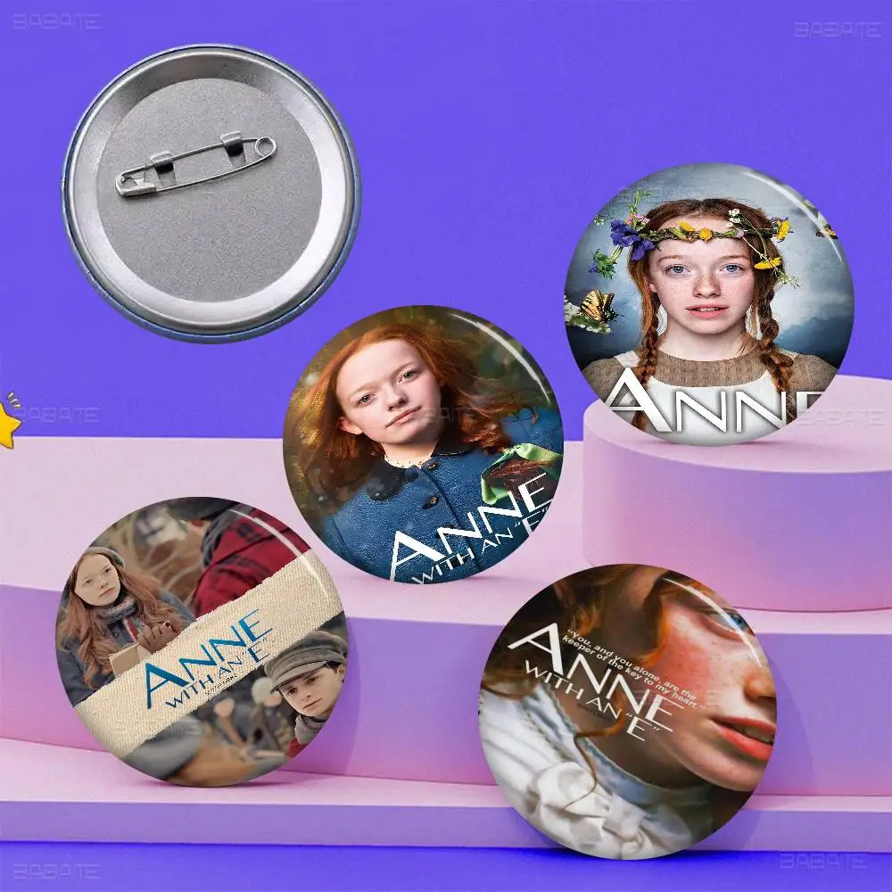 آن مع فيلم E دبوس زر ناعم قابل للتخصيص للنساء مجوهرات إبداعية شارة مضحكة قبعة لمحبي الرسوم المتحركة