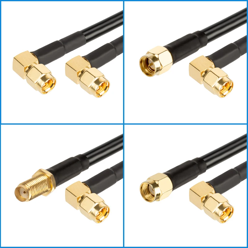 Imagem -04 - Conector Reto Coaxial rf Cabo de Plugue Macho Uhf para Sma So239 Pl259 Conector Fêmea para Ficha Sma Rg58 03 M30m