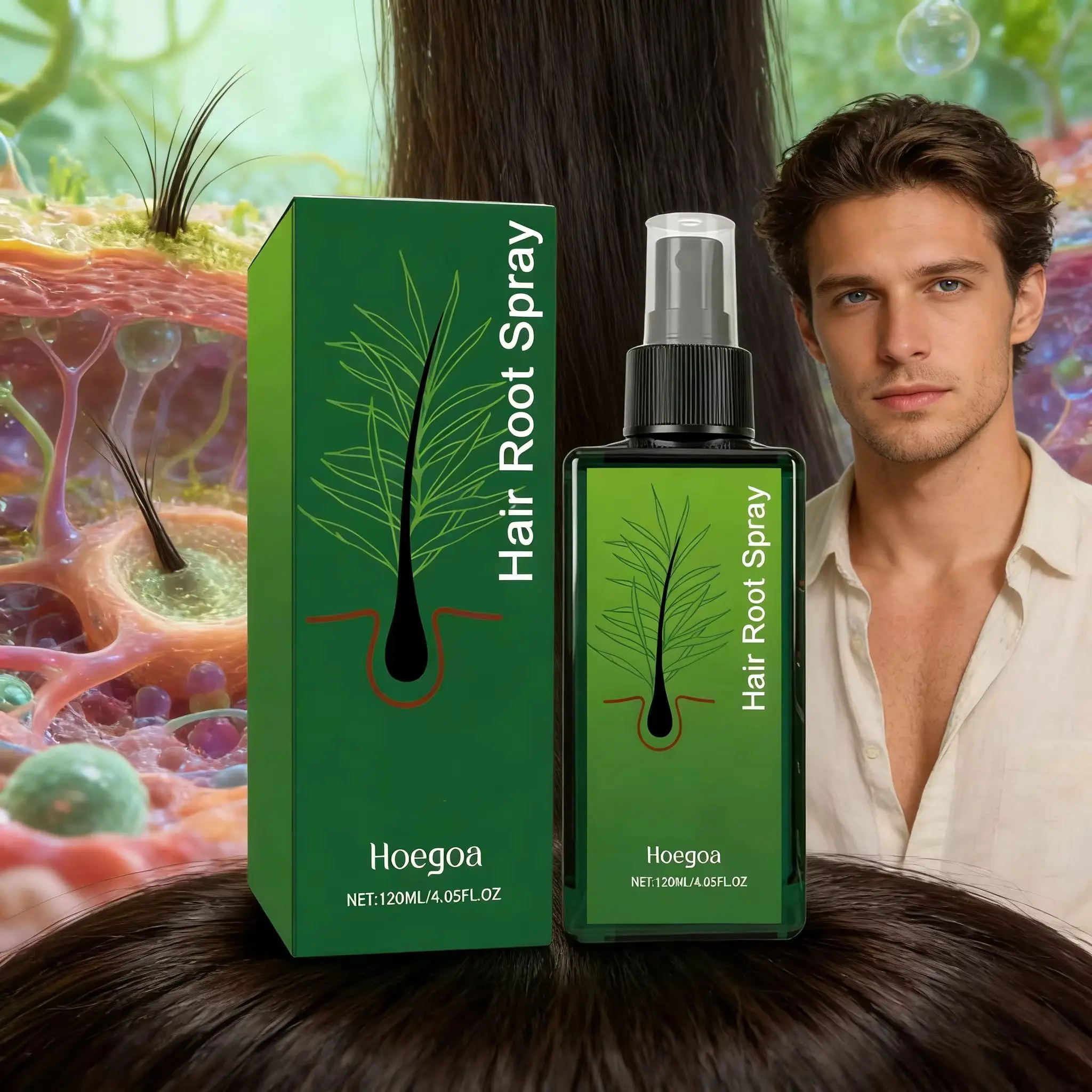 Hair Growth Oil Spray Repair Damaged Hair Activate Dormant Hair Follicles Reduce Dryness Roughness Hair Refreshing Scalp Spray