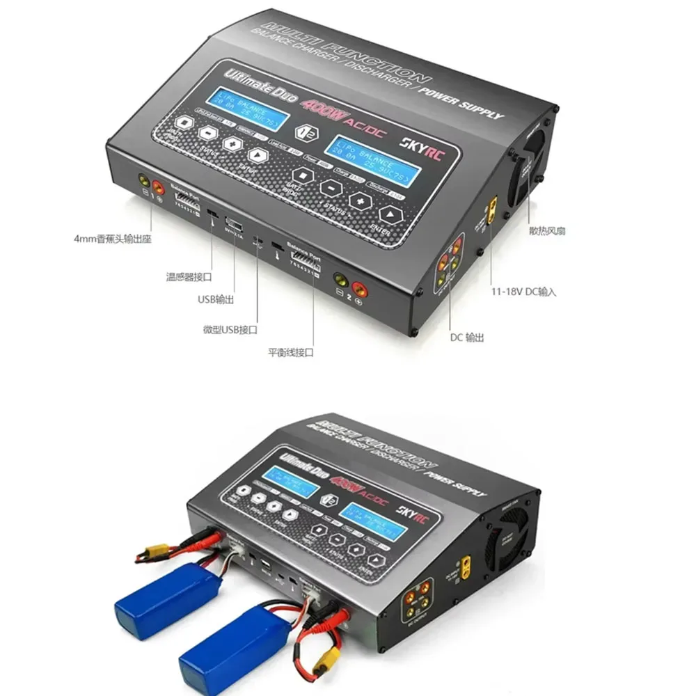 

Двойное интеллектуальное балансное зарядное устройство D400 — универсальное зарядное устройство 400 Вт, 20 А, выход постоянного тока 2-7S, 150 Вт для профессиональных радиоуправляемых энтузиастов аккумуляторов