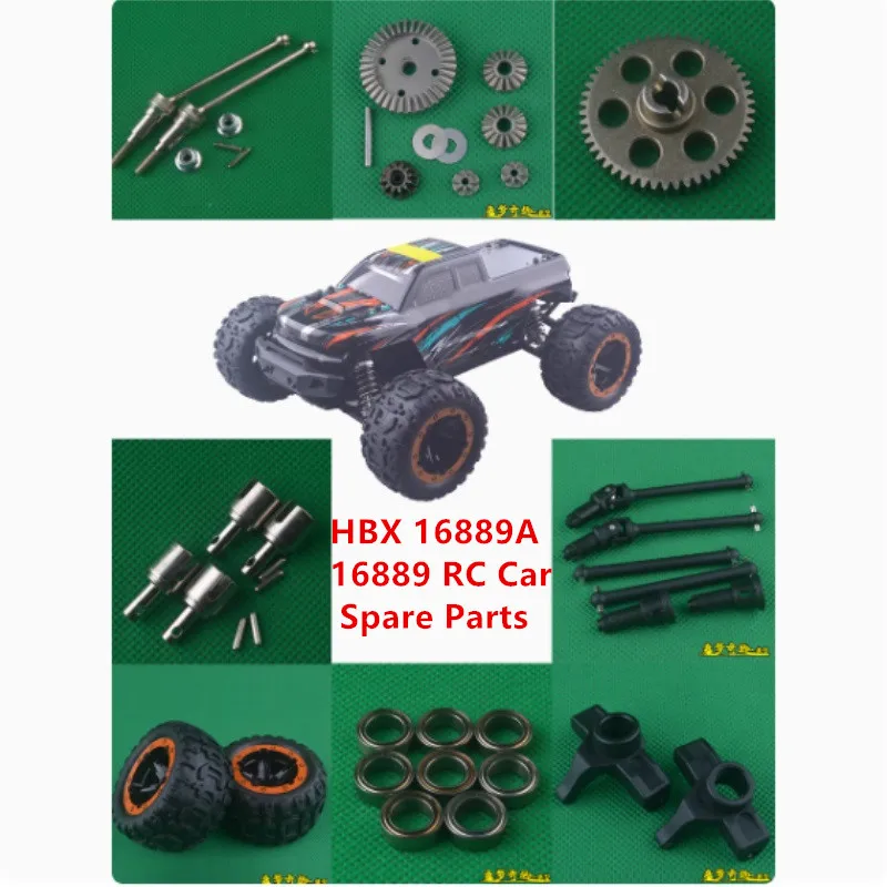 Shock Absorber Remote Control Metal Gear Motor Steering Gear Car Shell For HBX 16889A 16889 SG1601 SG1602 RC Car Spare Parts 2