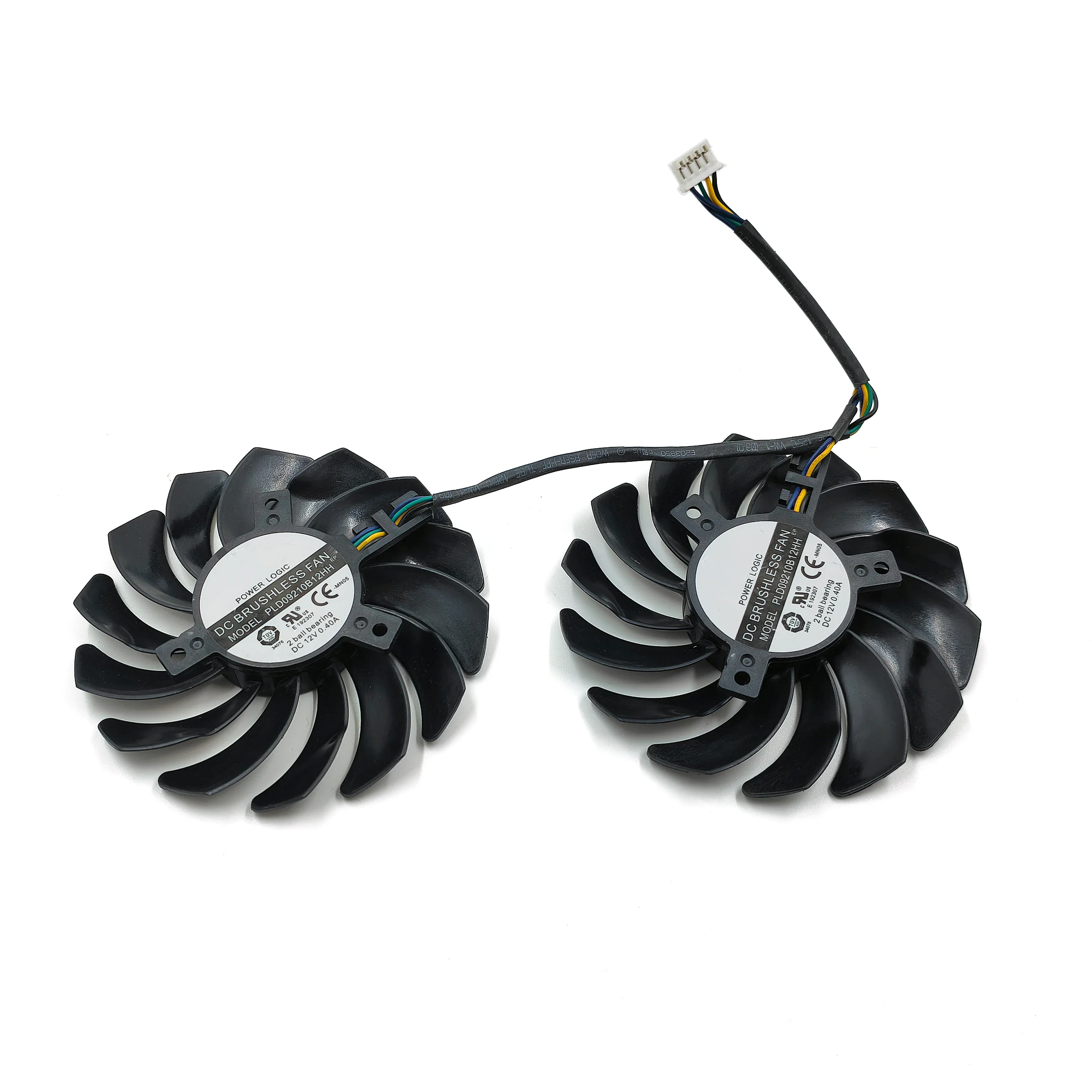 Ventilador de mineração para MSI, RX 470, 480, 570, 580 ARMOR, placa de vídeo ventiladores de refrigeração, PLD09210B12HH, 4Pin, RX580, P106-100, 2pcs por lote