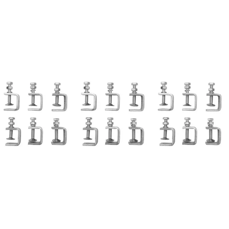 -[Retail TX] 18Pcs C Clamps,U Clamps For Metal Working, Small Desk Clamp With Stable Wide Jaw Opening & Protective Pads/I- D