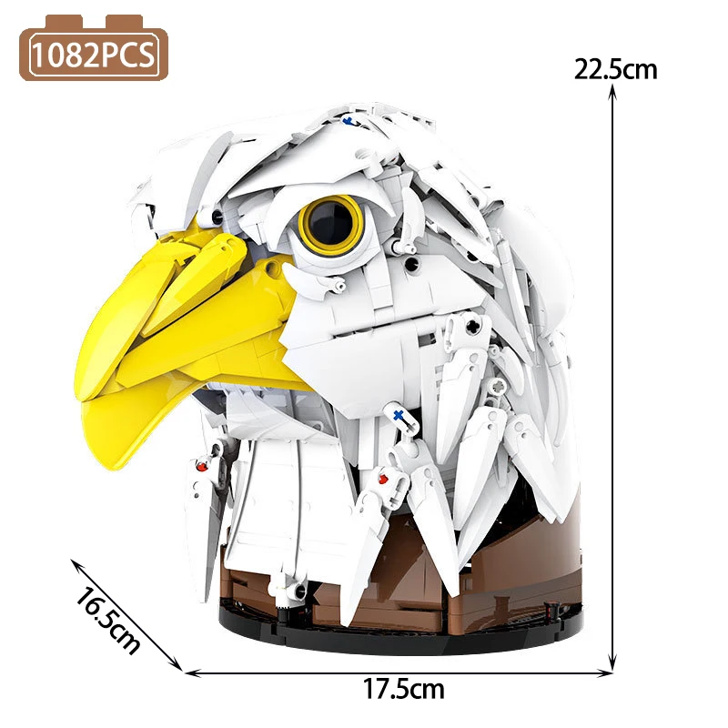 

Ideas Series Eagle Head Building Block Creative Expert Animal Hawk Removable To Wall-Mount Model Bricks Toys For Children MOC