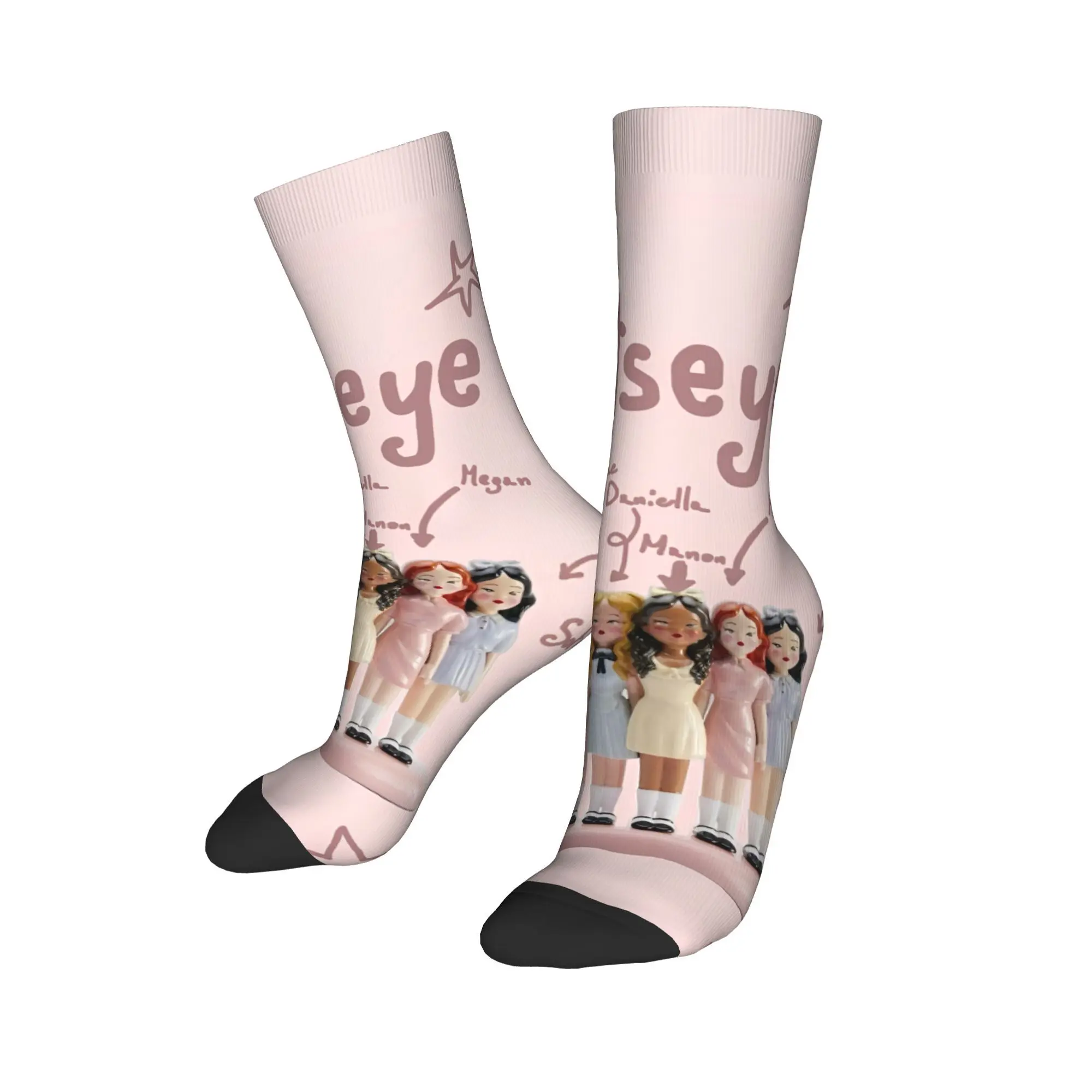 Корейский стиль KATSEYE Gnarly, чулки для взрослых и мужчин, качественные корейские носки, весенние уличные нескользящие носки с узором