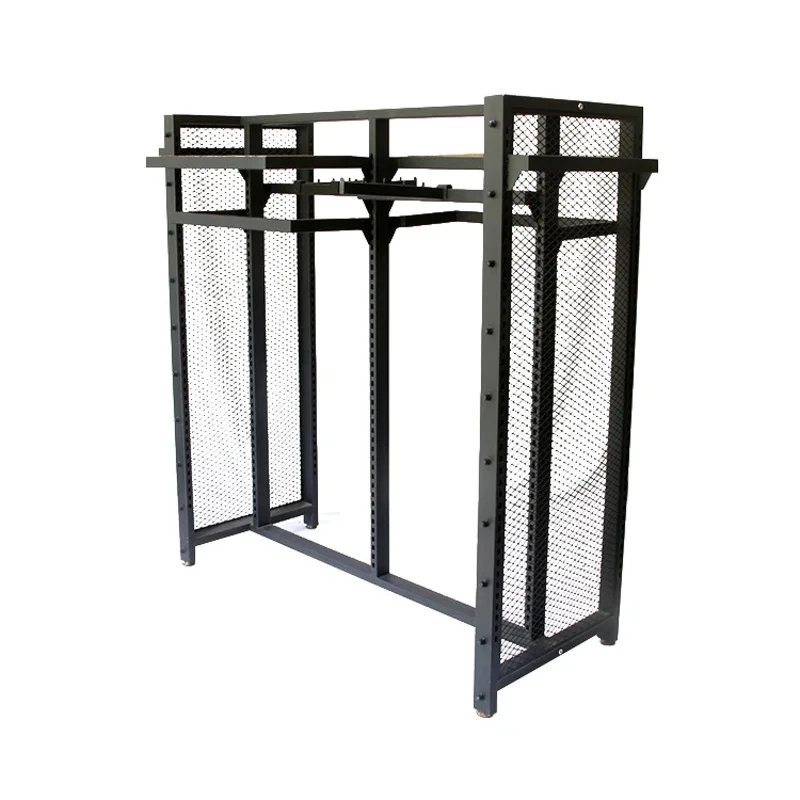 

Customize.Black Retro Iron Frame Wooden Parts 4 Side Metal Display Shoes Dress Shelf Guangdong