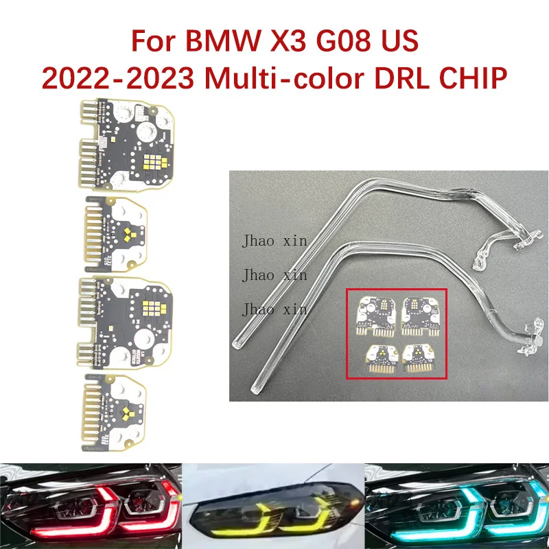 

Лимонно-желтый ледяной синий красный свет Балласт Angel Eye Автомобильная фара DRL CHIP Направляющая трубчатый модуль для BMW X3 G08 2022-2023 Версия для США