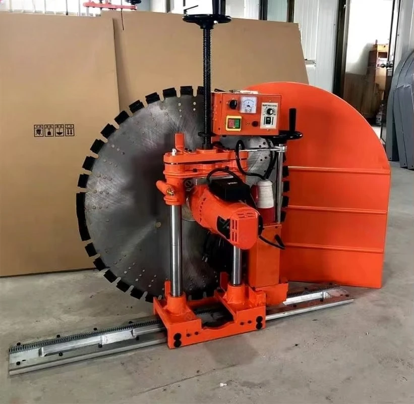 High-Power Automatic Hydraulic Concrete Wall Cutting Machine and Cement Slotting Machine Rail Type Metal Construction