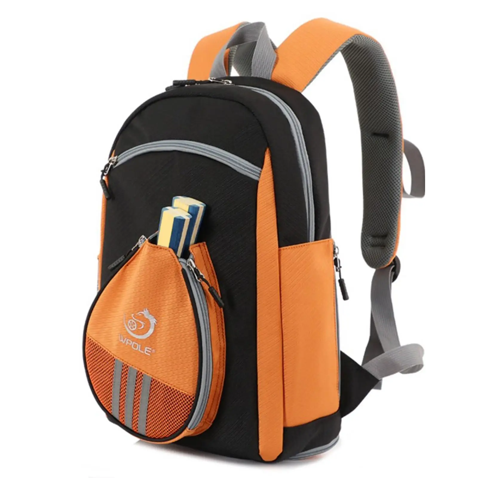 

Table Tennis Racket Bag with Shoe Compartment Waterproof Sports Backpack