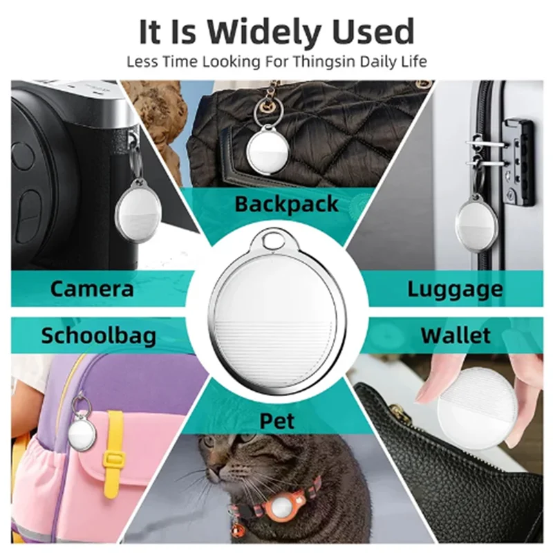 Smart Key Finder Locator GPS Tracking Device Bluetooth Anti-Lost Tag Alarm Reminder Work With Apple Find My For Pets