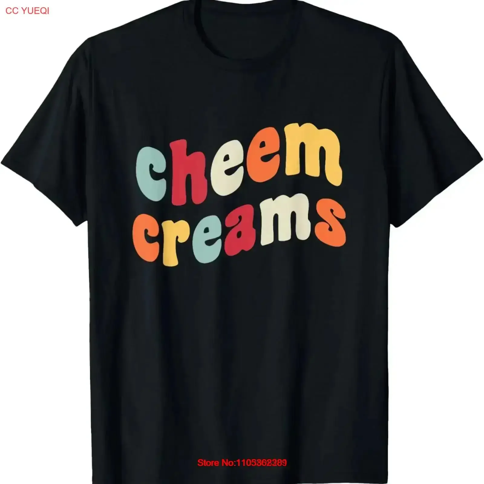Camiseta divertida con estampado de meme de Cheem Creams, para amantes de la queso crema, estilo vintage lavado, para uso diario, informal, con gráfico.